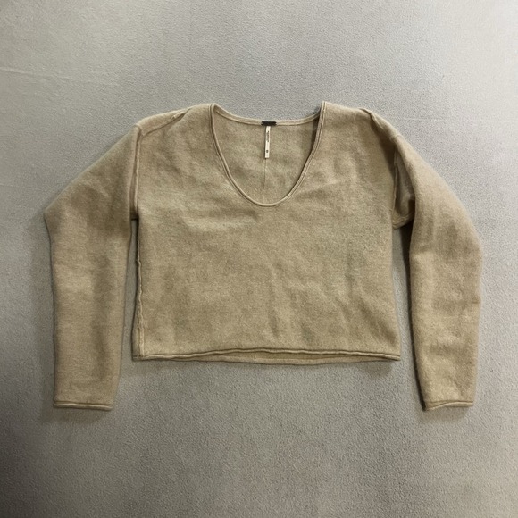 Free People Sweaters - Free People Forever Cashmere Sweater Women's Size Small Beige Cropped Beige